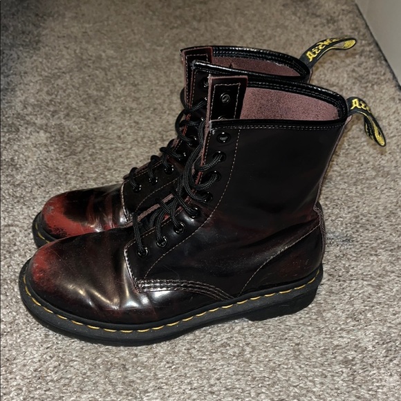 Dr. Martens Black and Red Boots - Picture 3 of 8